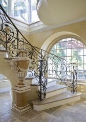 modern-spiral-staircases-with-leaf-plant-pattern-iron-banister-decoration